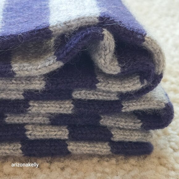 NWT J. Crew Wool/Cashmere Striped Skinny Scarf - Picture 11 of 11